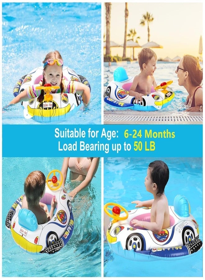 SILENCIO Inflatable Baby Swimming Ring - Car Design Swimming Seat for Infants and Toddlers, Safe and Comfortable Water Aid for Children Learning to Swim - Image 4